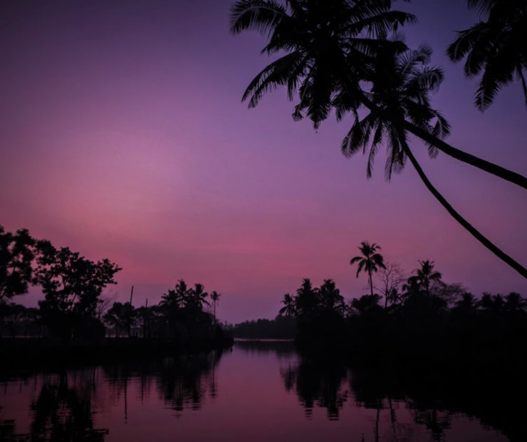 Evening on the Kumarakom Backwaters, Kerala.
