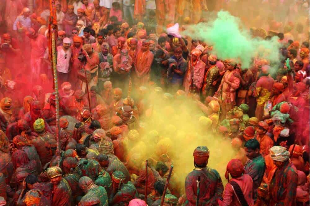 holi festival with water