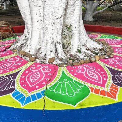 Aurovalley Ashram colourful painting