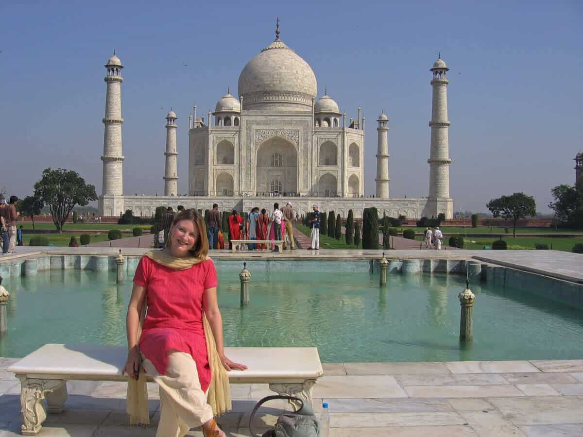 Mariellen Ward at Taj Mahal: Travel safety tips for women travellers