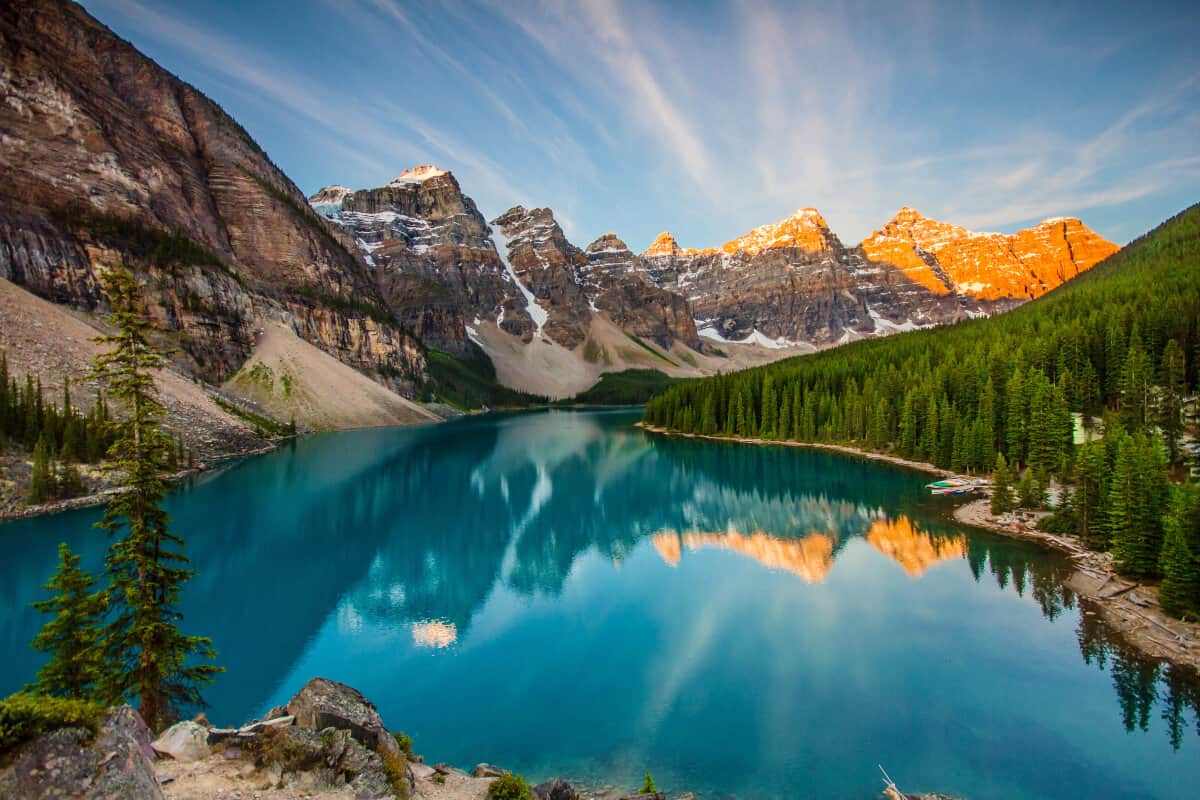 Canadian lake in the The Rockies, Alberta