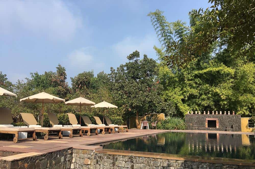 Pool at Samode Safari Lodge, Bandhavgarh National Park Tiger Reserve