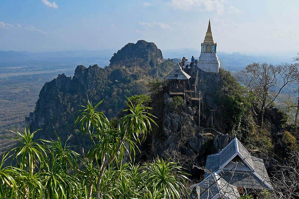 Temple on mountain in Thailand