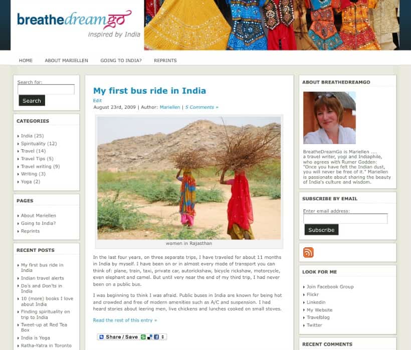 Breathedreamgo India travel blog home page