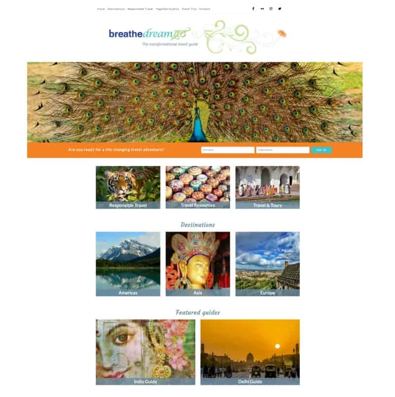 Breathedreamgo India travel blog home page