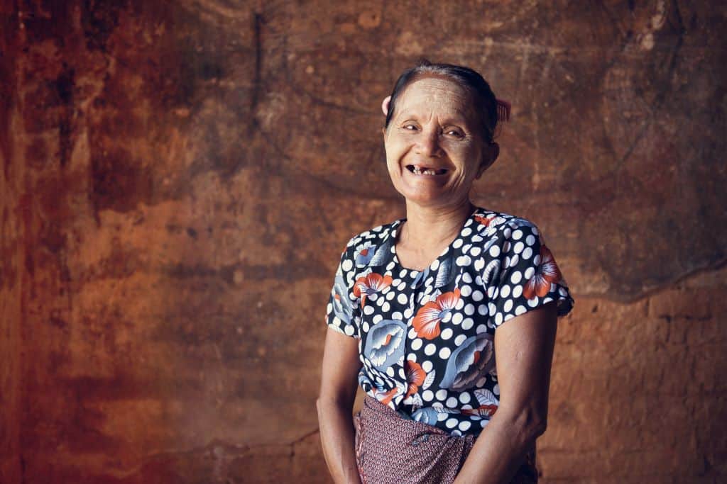 Myanmar travel photo: woman smiling