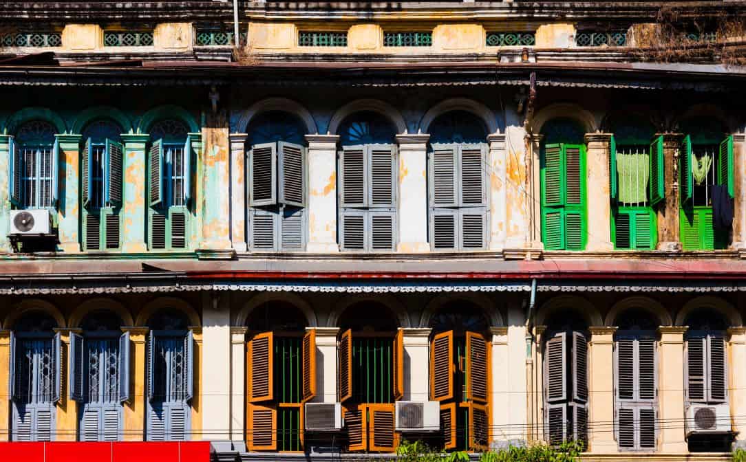 Myanmar travel photo: Yangon windows