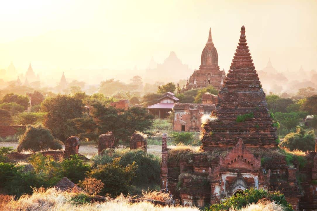 Myanmar travel photo: Bagan temples at sunrise