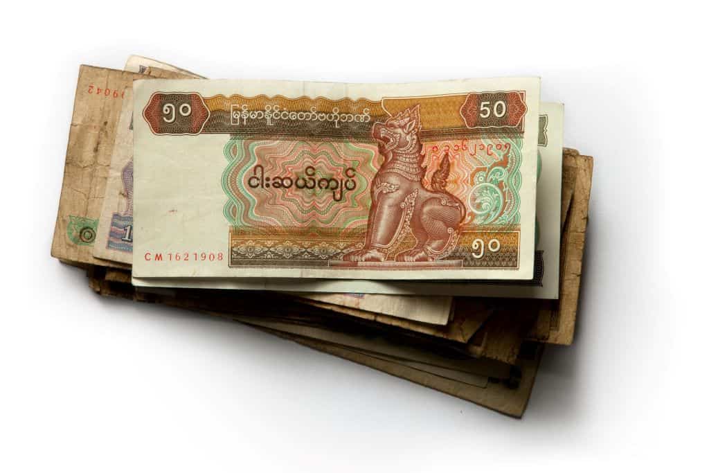 Myanmar currency notes