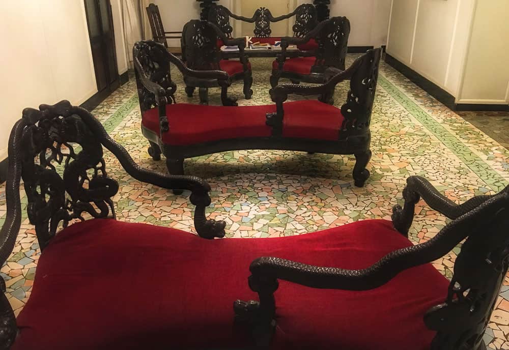 Antique furniture at Panjim Inn, Goa