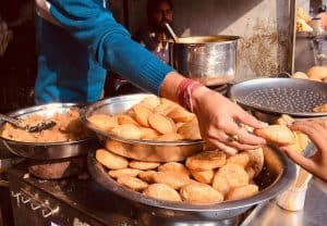 Food walk in Old Delhi, India