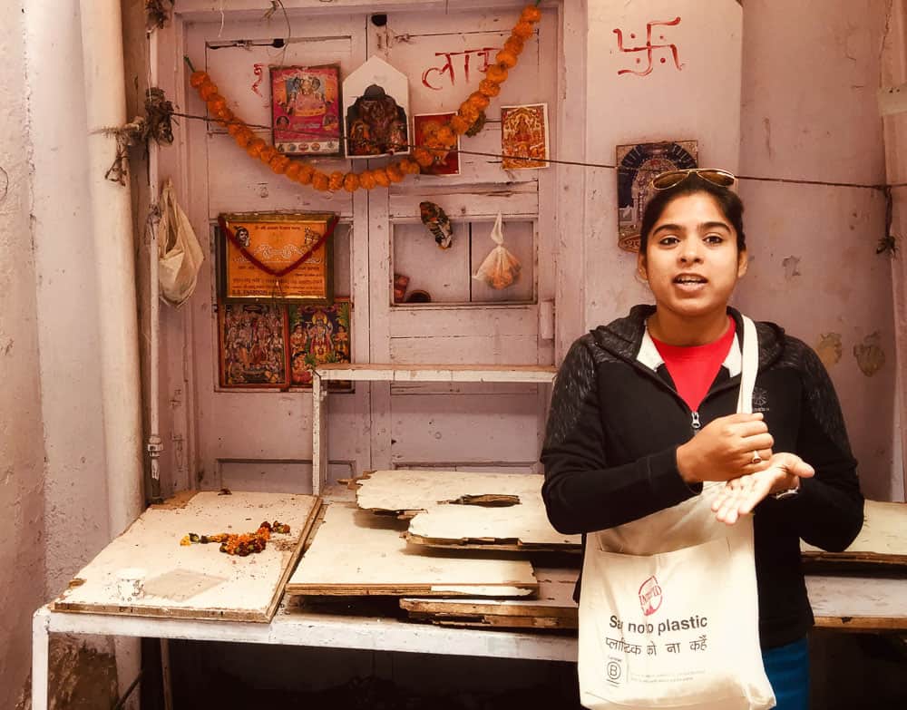 Tour guide Anjali in Old Delhi