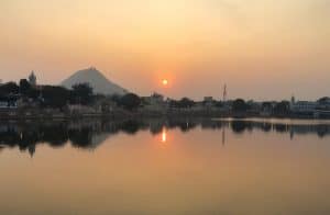 Pushkar Lake at sunset, Rajasthan