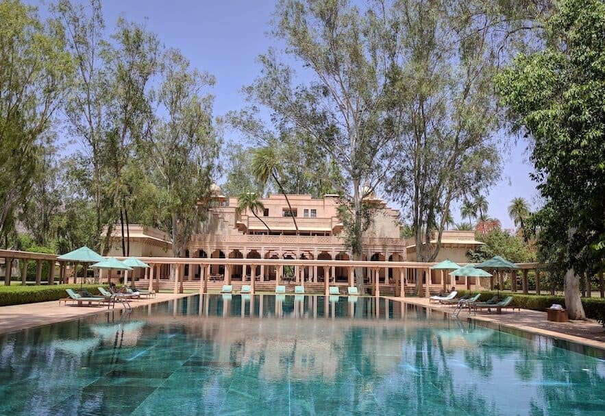 pool at Amanbagh, Rajasthan, one of the best hotels in India