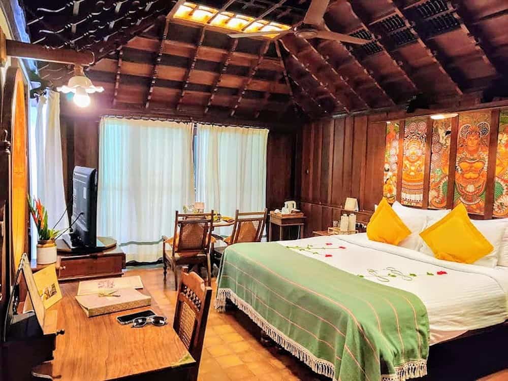 bedroom at Kumarakom Lake Resort, Kerala