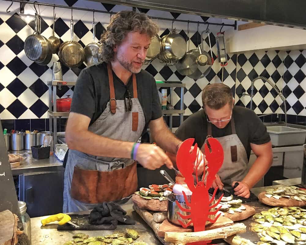 Michaal Smith in the kitchen at the Inn at Bay Fortune, PEI, Canada