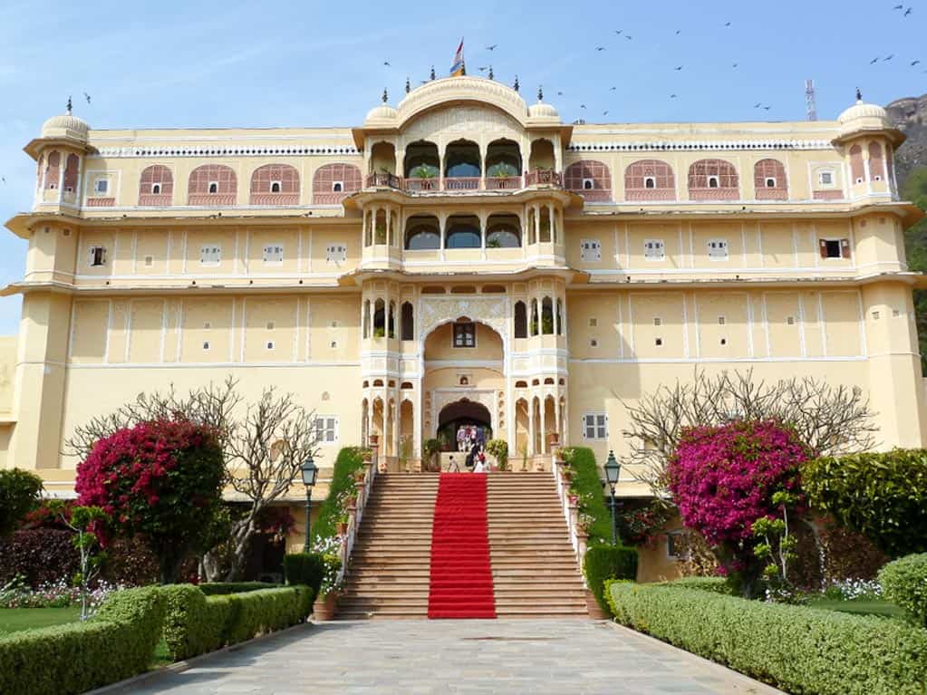 a best hotel in India, the royal exterior of Samode Palace in Jaipur, Rajasthan