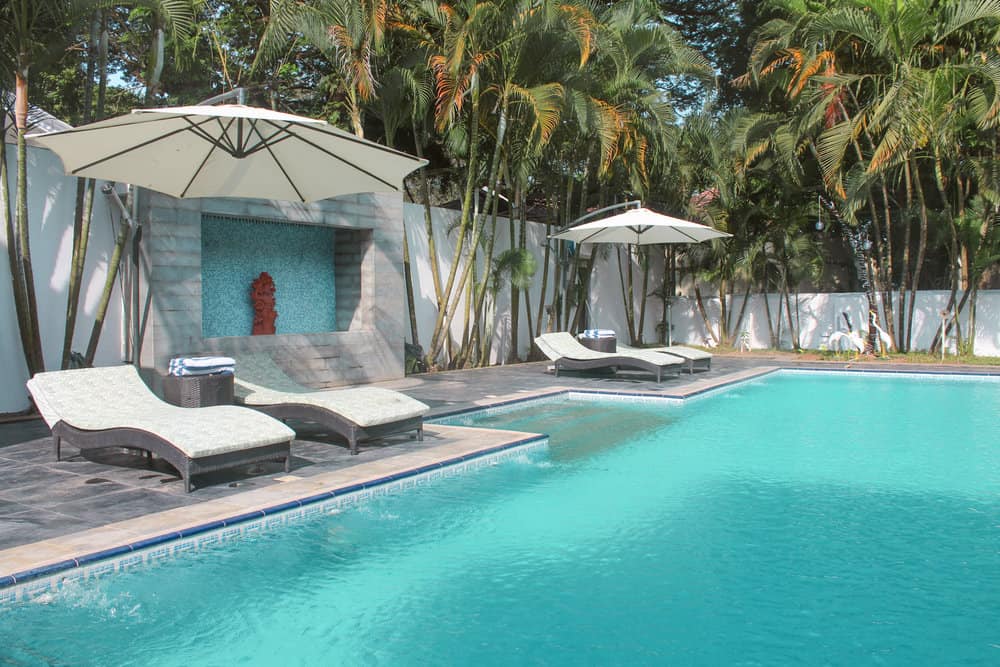 swimming pool at top hotel in Kochi, India