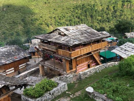 House in Himalayan village, Uttarakhand, India