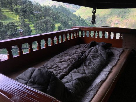 Sleeping platform in Doni village, Himalayas, Uttarakhand