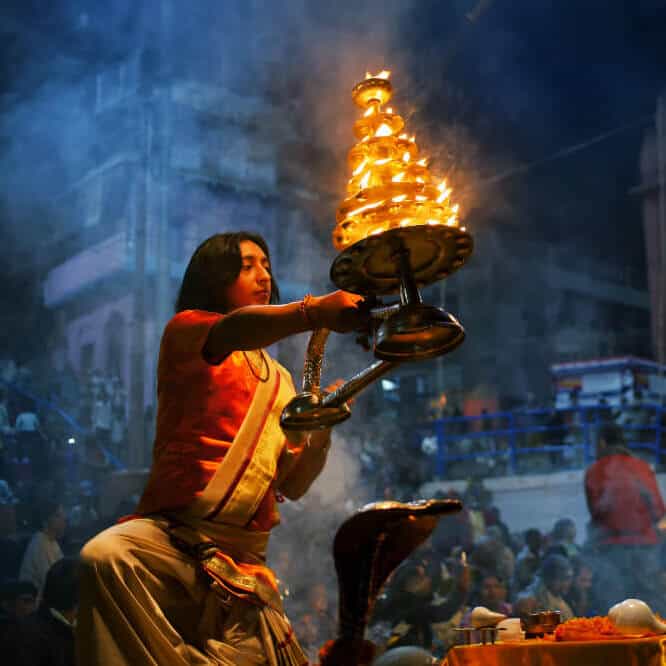 Ganga aarti ceremony