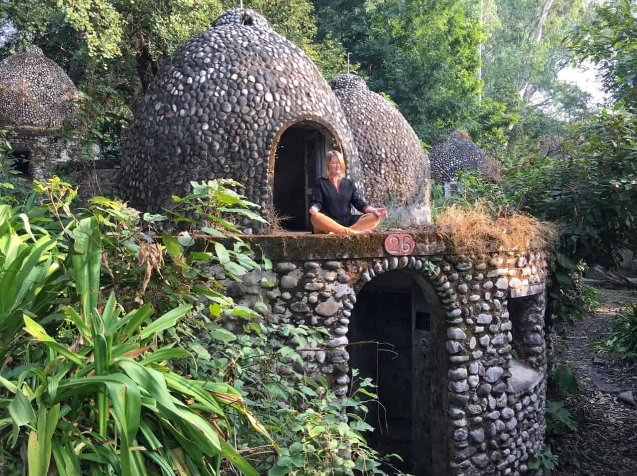 meditation hut at beatles ashram