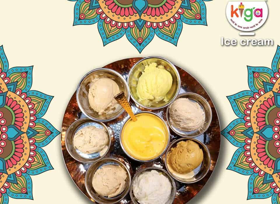 Kiga ice cream thali in Mumbai