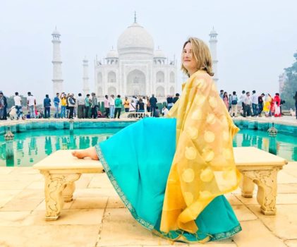 Mariellen Ward at the Taj Mahal, India