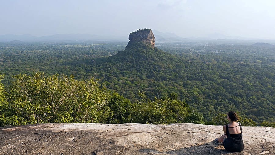 Lauren in Sri Lanka contemplating mindful travel