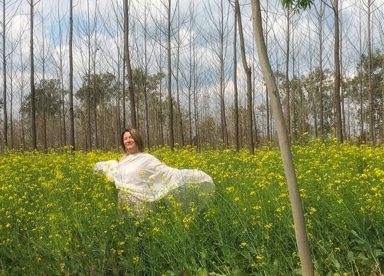 Mariellen Ward in mustard fields of offbeat Punjab