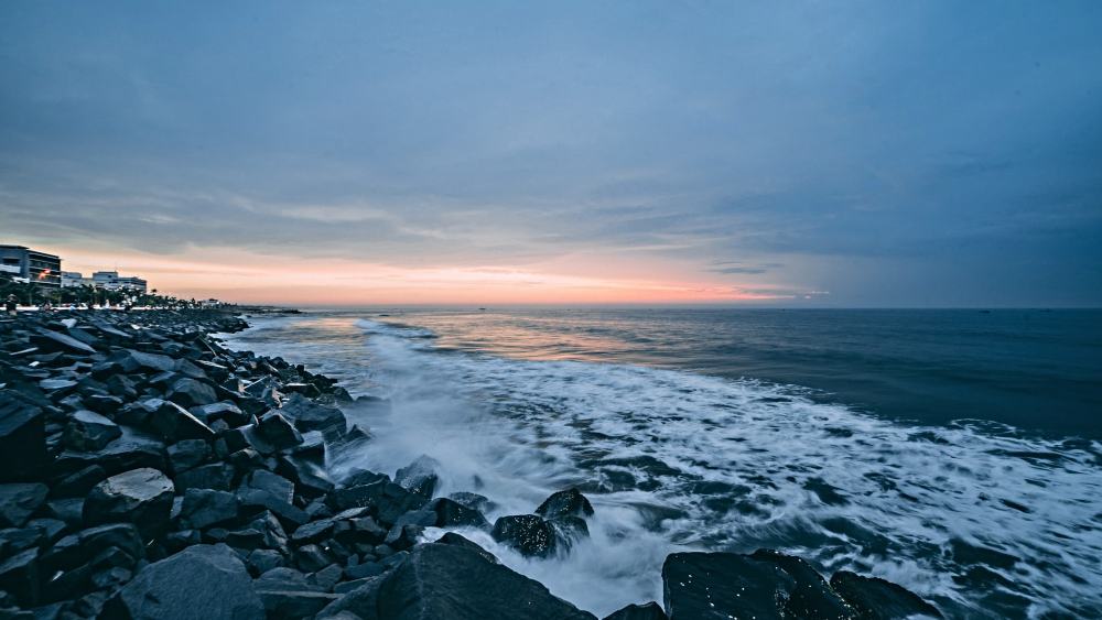 Pondicherry coastline, Tamil Nadu