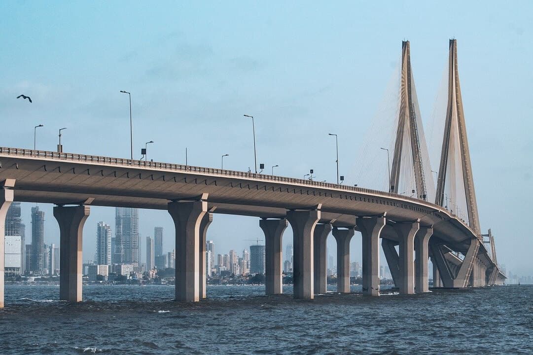 Bandra Worli Sea Link in Mumbai, a business centre in India