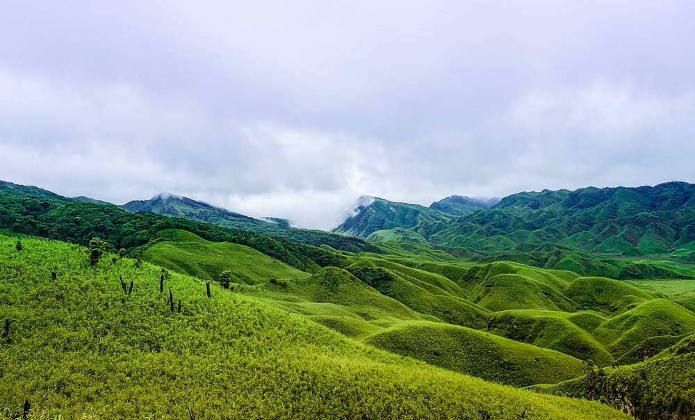 Dzukou Valley, Nagaland, India in monsoon