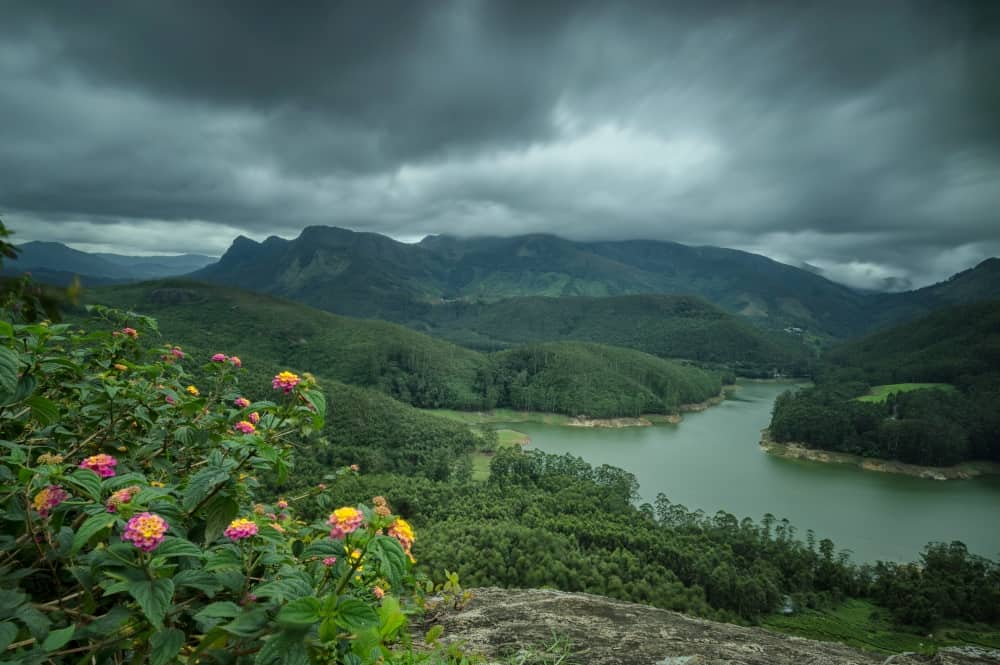 Munnar in Indian monsoon