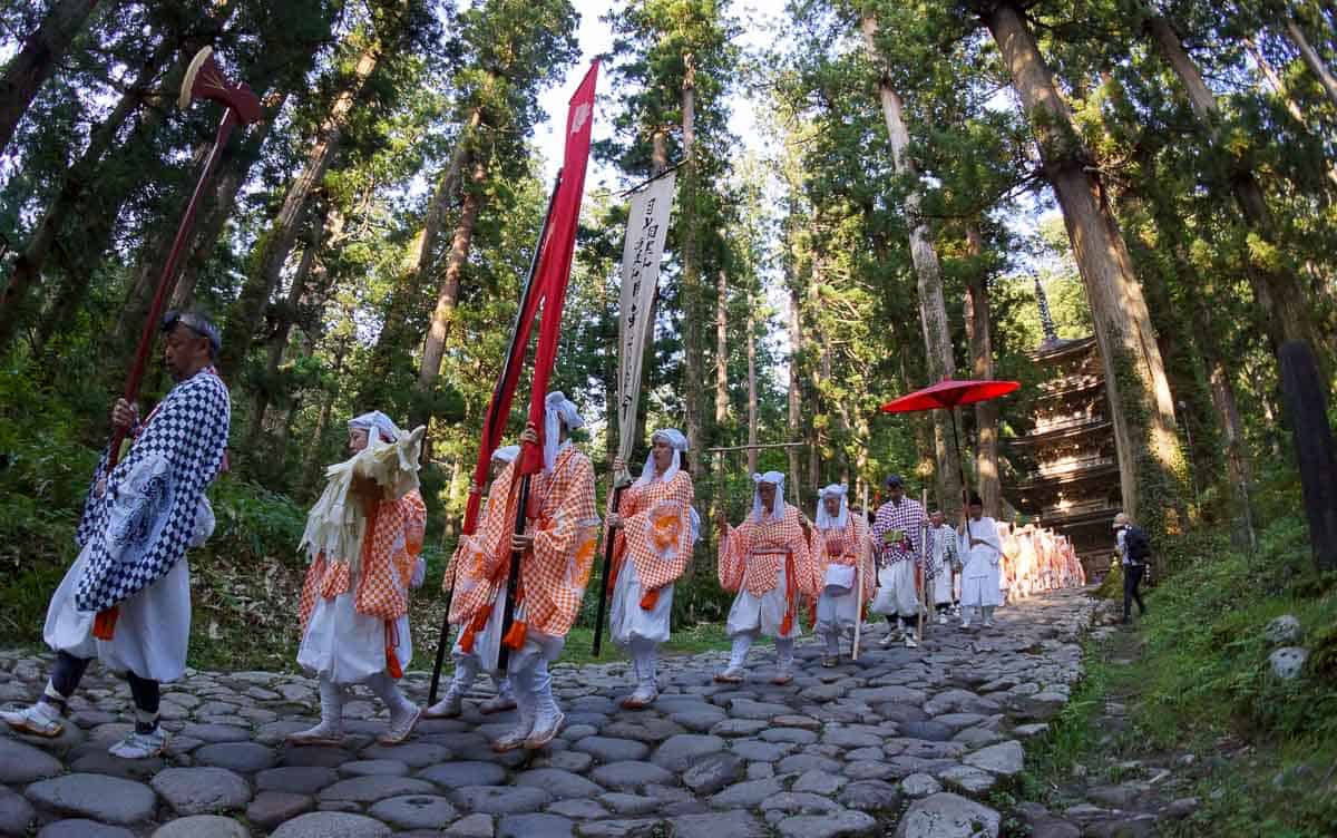 Female yamabushi in Tsuruoka, Japan