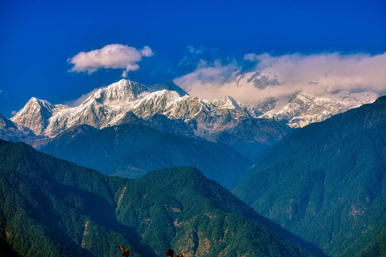 Kanchenjunga mountain in Sikkim