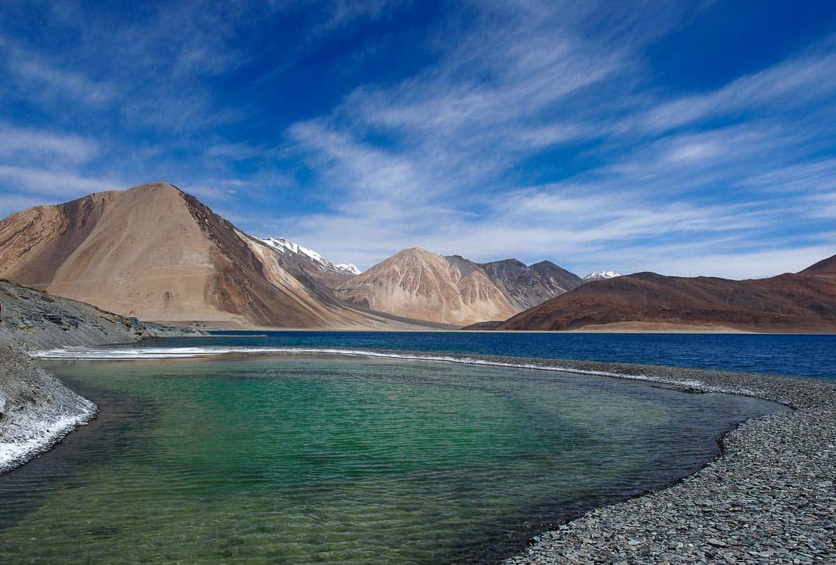 Pangong-tso Lake, Ladakh, India is one of the best tourist places in India