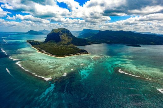 Mauritius is an Island surrounded by turquoise waters