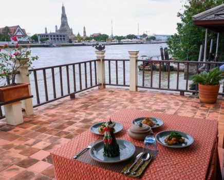 restaurant on river in Bangkok