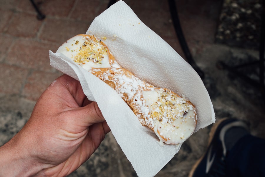 Cannoli pastry in Italy
