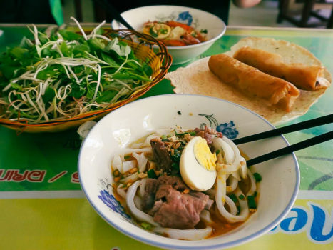 Mi quang street food in Vietnam