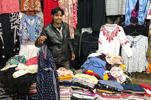 Clothing stall at Sarojini Nagar Market