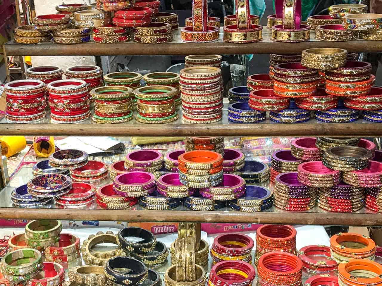 Lac bangles in Jaipur market