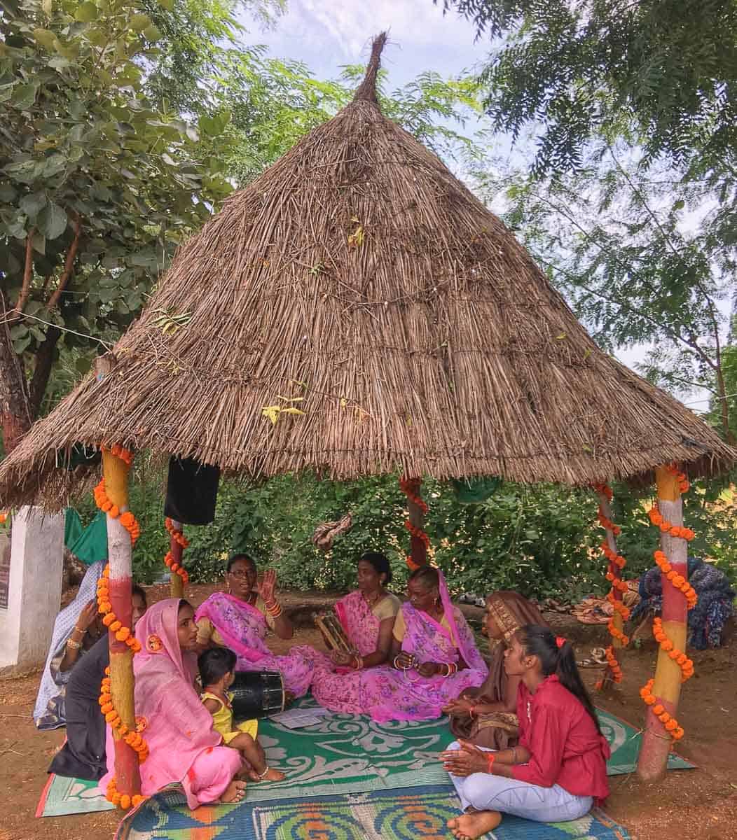 Women at a homestay in Madhya Pradesh, India