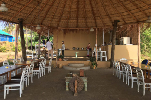 Open air dining at Nalanda Retreat, Goa