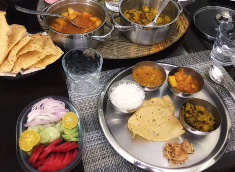 Indian food Prakash Kutir homestay in Delhi, India