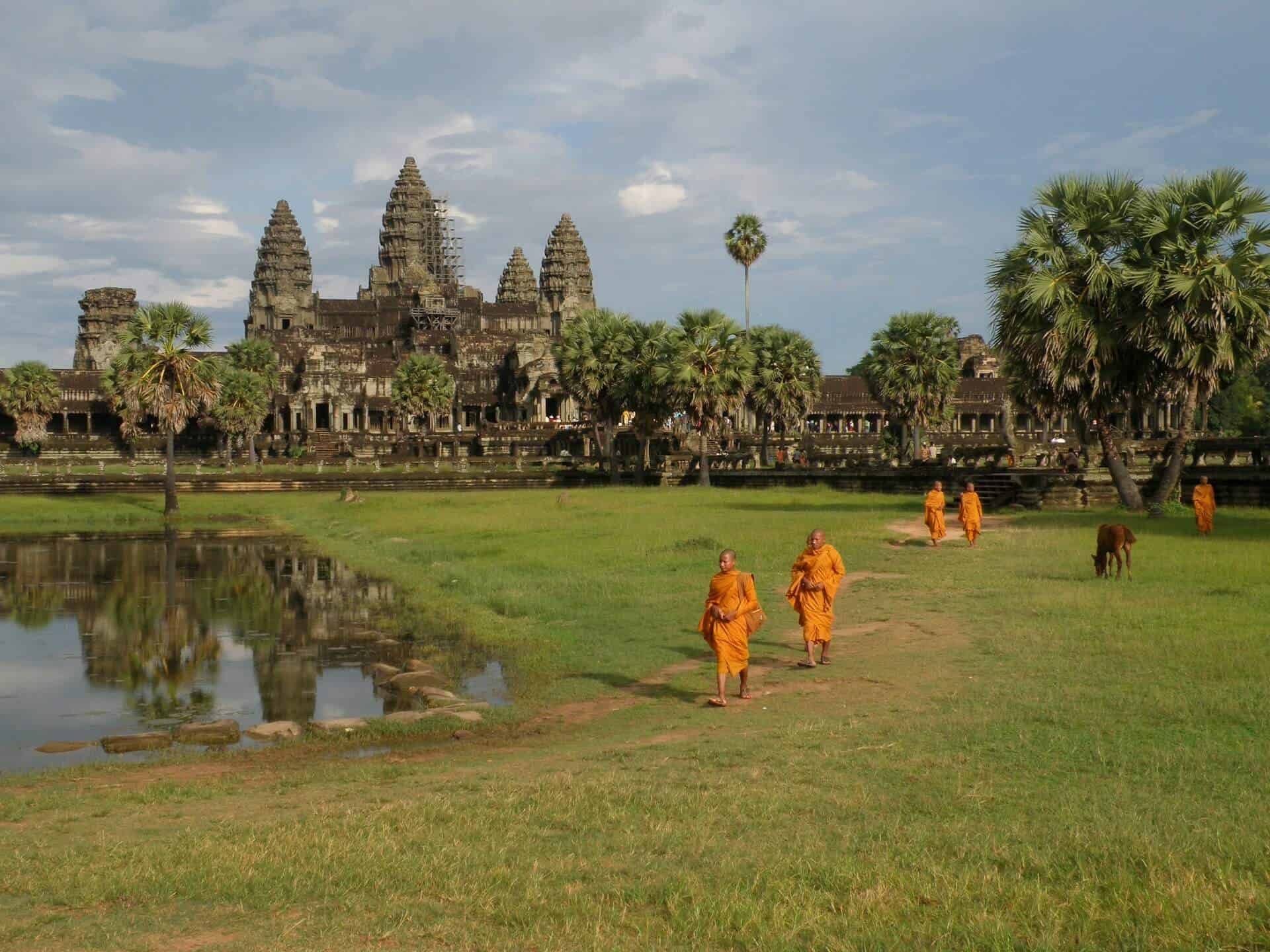Monks in Siem Reap, Cambodia